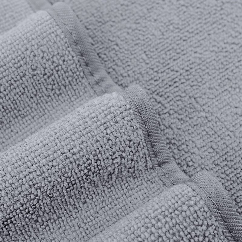 POLYTE Microfiber Quick Dry Lint Free Bath Towel, 57 x 30 in, Pack of 4 (Gray) - Image 3